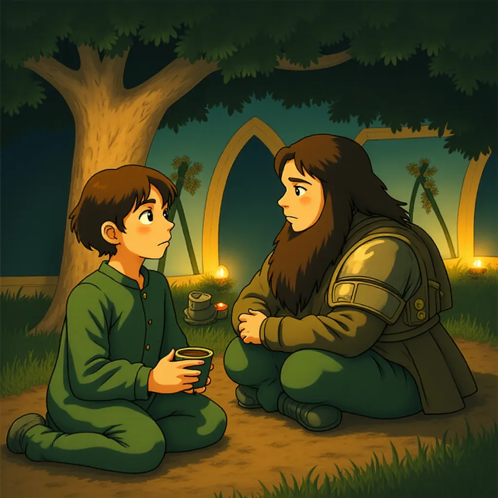Gerard Butler and Mason Thames in How to Train Your Dragon (2025) - Ghibli style