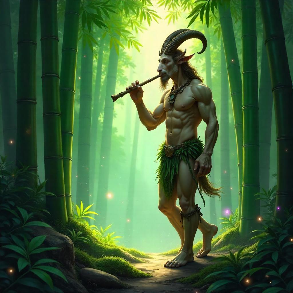 Satyr in a Bamboo Grove