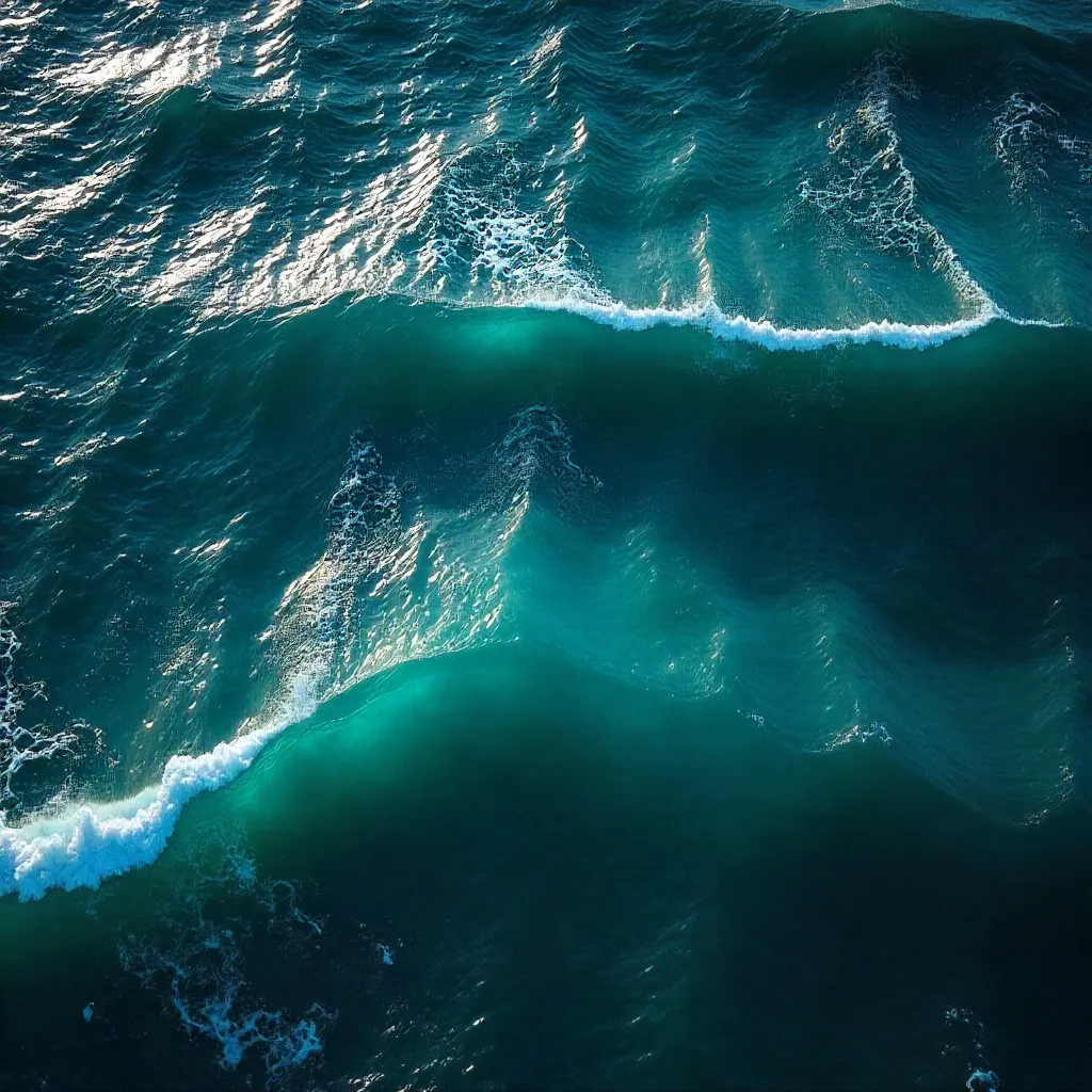 Aerial Textures: Abstract Ocean Wave Patterns