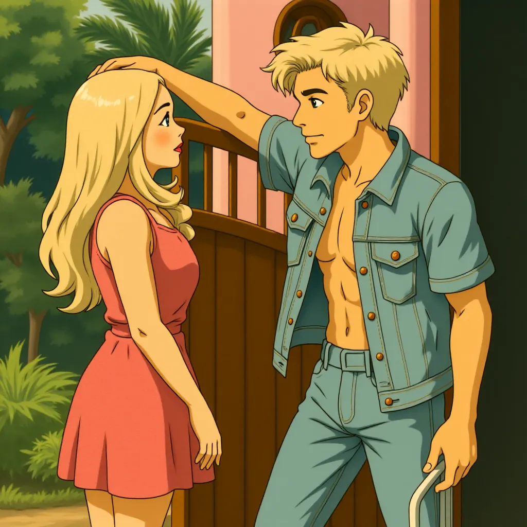 Ryan Gosling and Margot Robbie in Barbie (2023) - Anime style