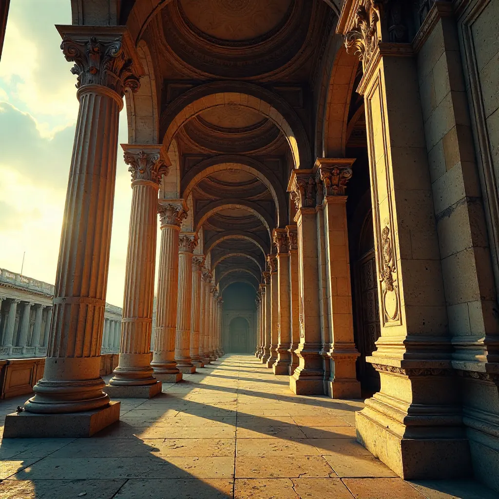 Dramatic Historic Columns and Arches