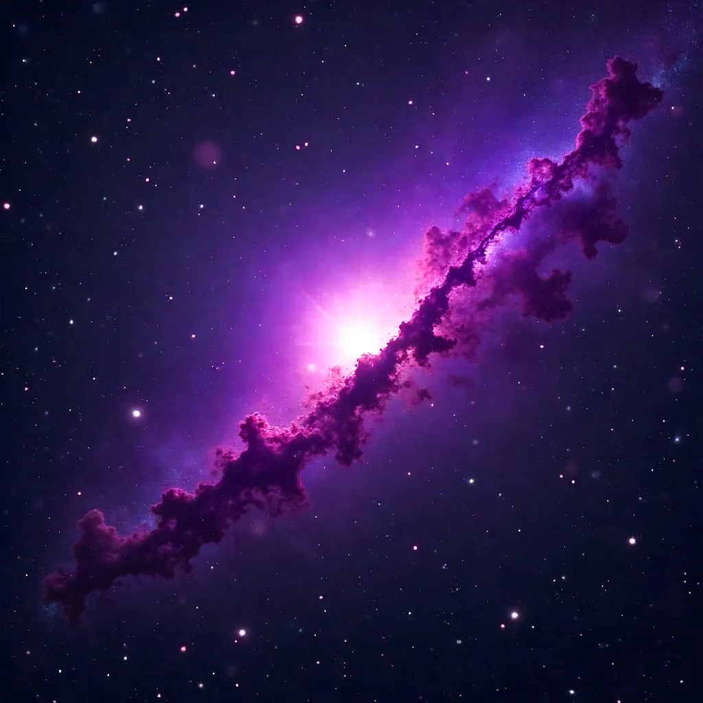 Glowing Orion Nebula in Deep Purple Skies