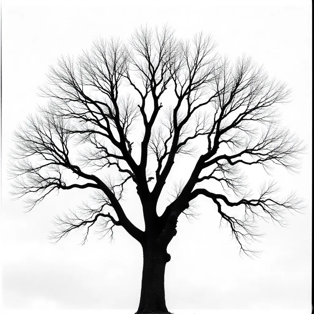Stark Monochrome: Leafless Tree Branches