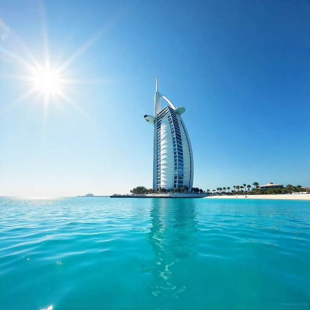 Burj Al Arab Against a Pristine Dubai Sky