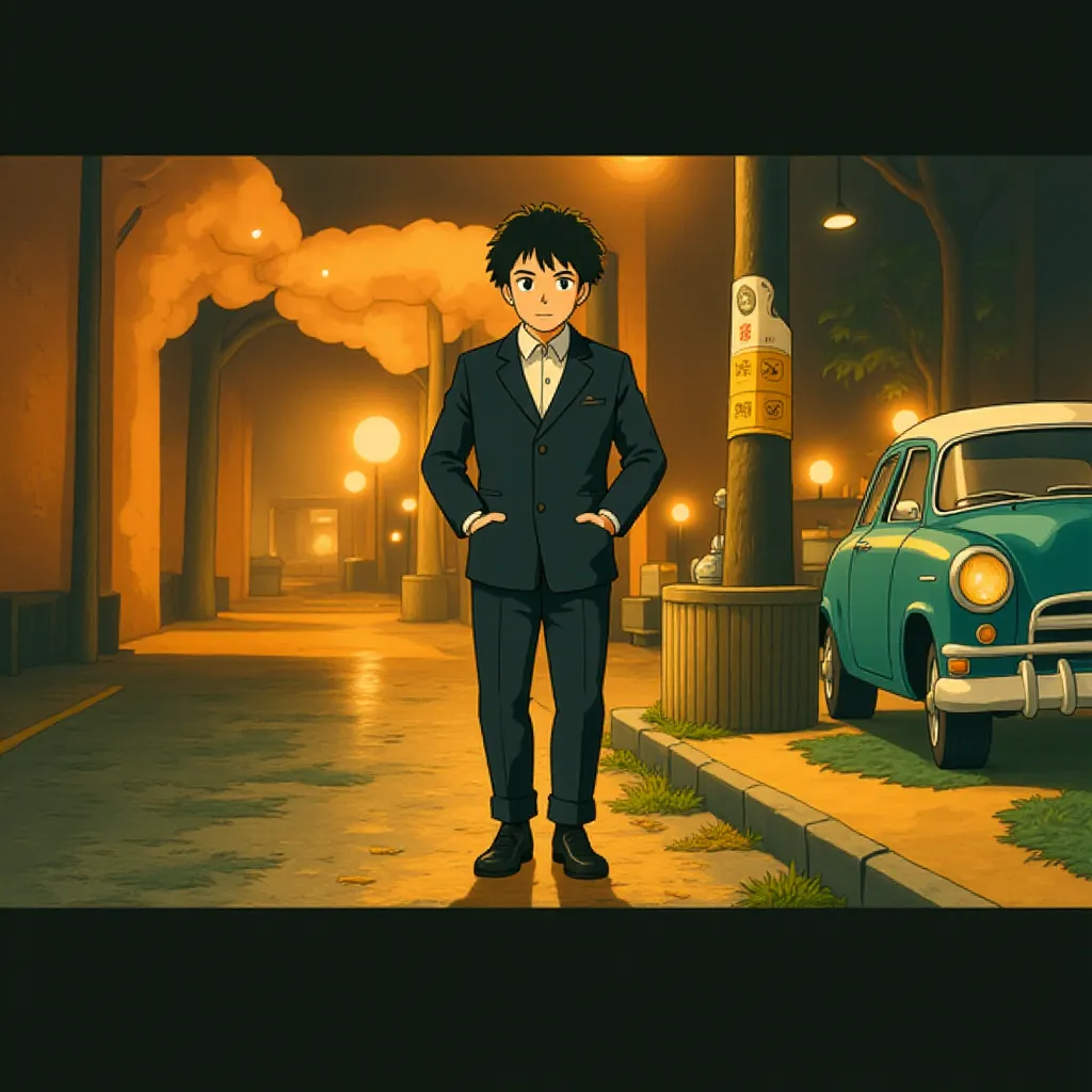 Timothée Chalamet in A Complete Unknown (2024) - Anime style