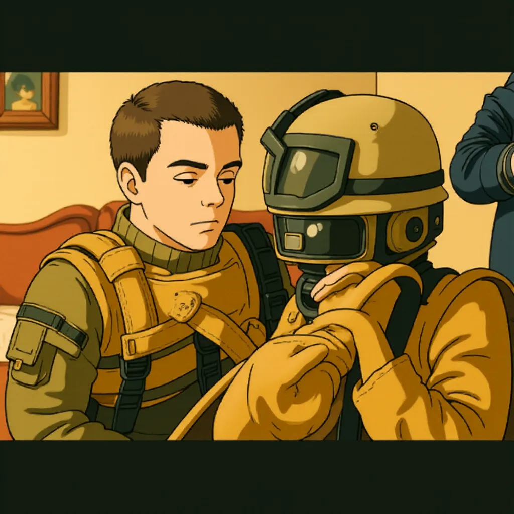 Will Poulter in Warfare (2025) - Ghibli style