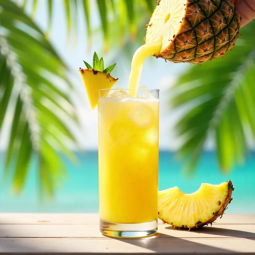 Pineapple Juice Pour: A Tropical Refreshment