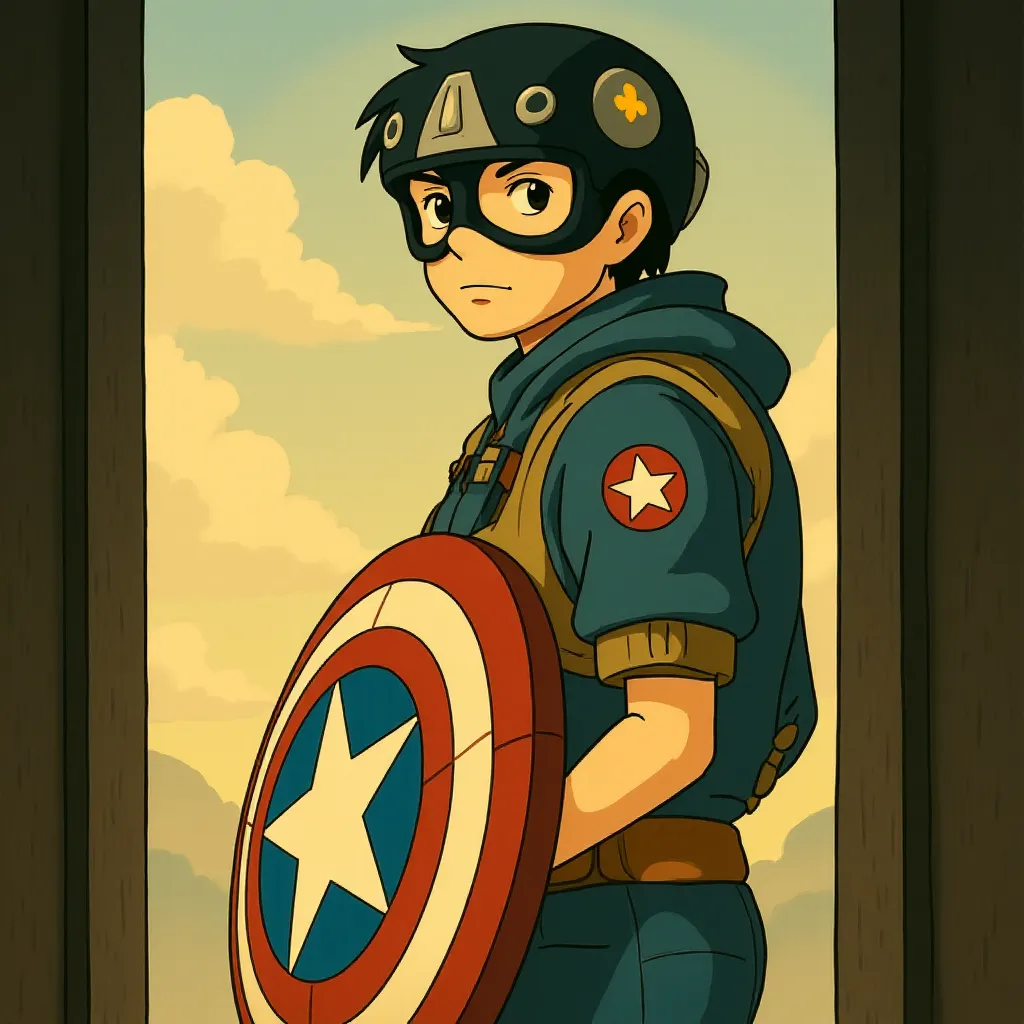 Chris Evans in Captain America: The First Avenger (2011) - Anime style