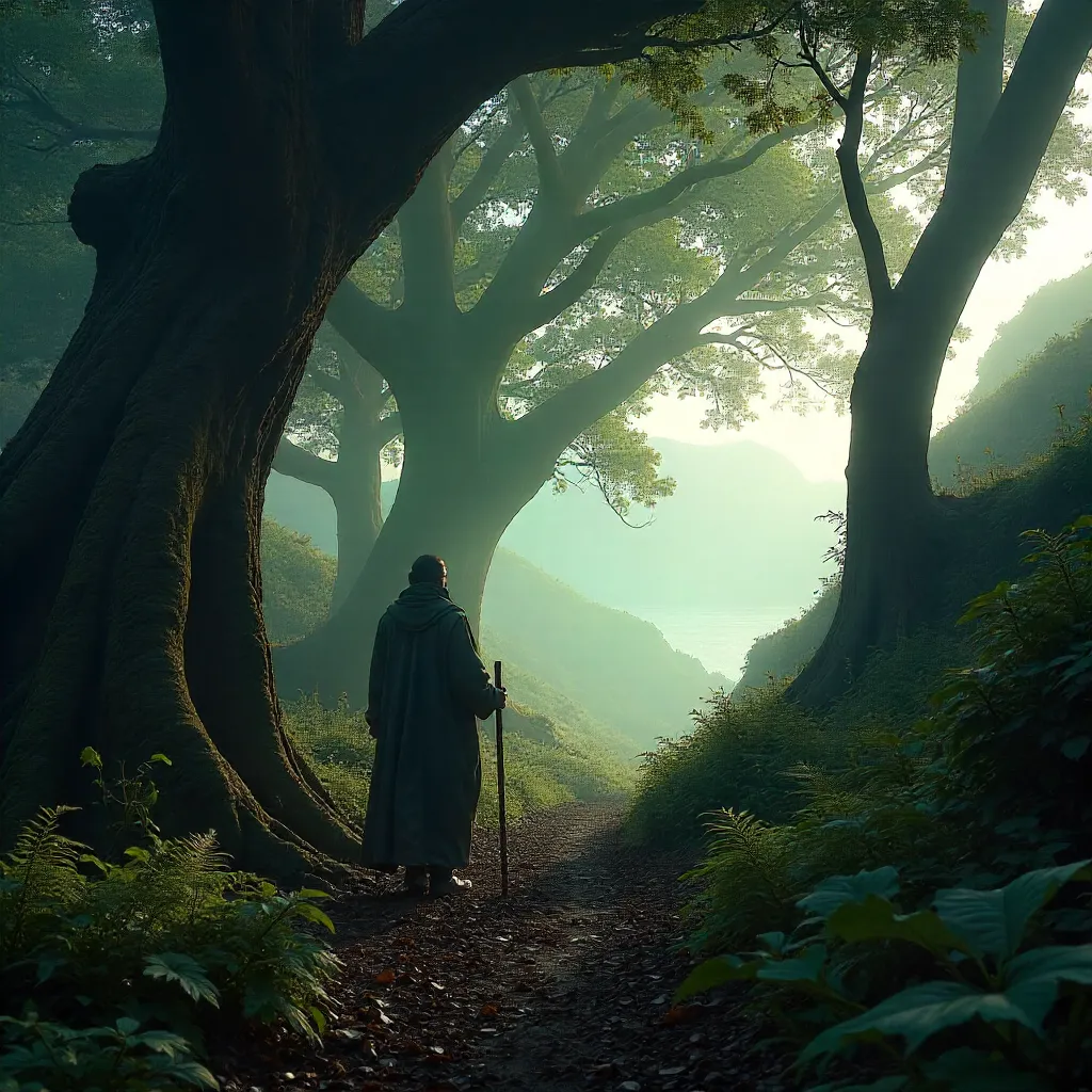 Solitary Walk Through Madeira's Misty Laurel Forest