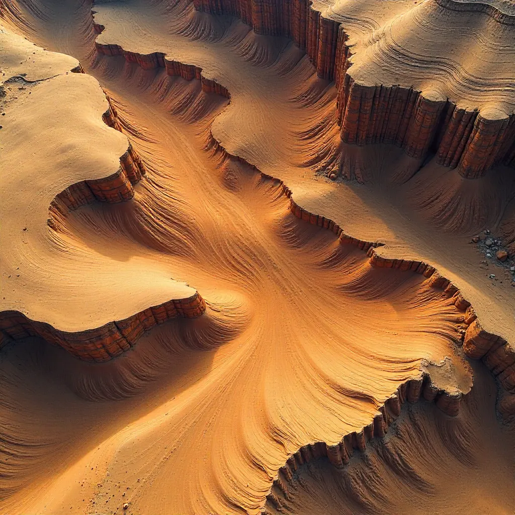 Abstract Aerial Textures of Hanksville Desert, Utah