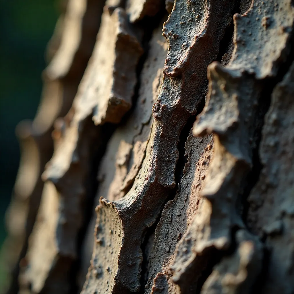 Macro Close-Up: Rugged Tree Bark Texture