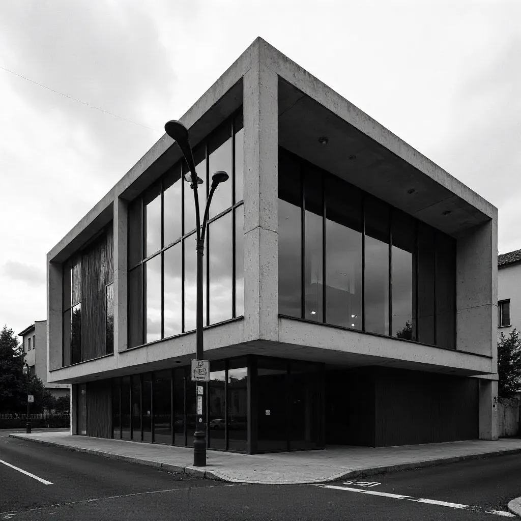 Monolithic Modernity in Montpellier (B&W)