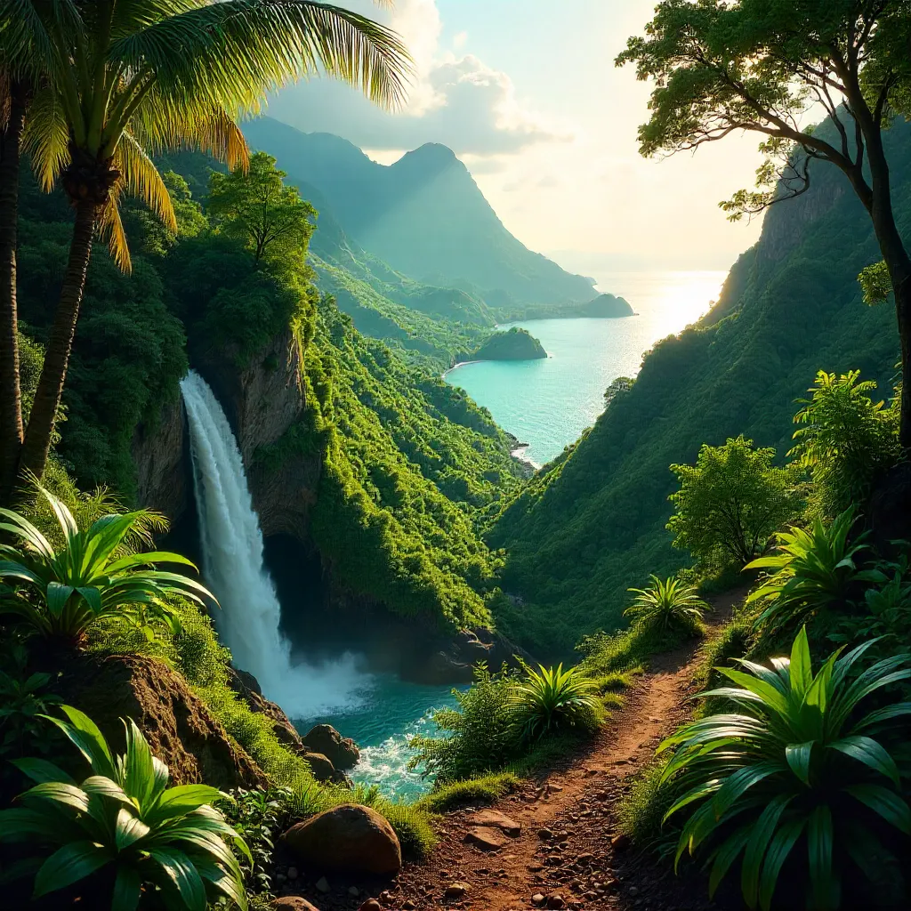 Emerald Peaks of Martinique: A Tropical Panorama