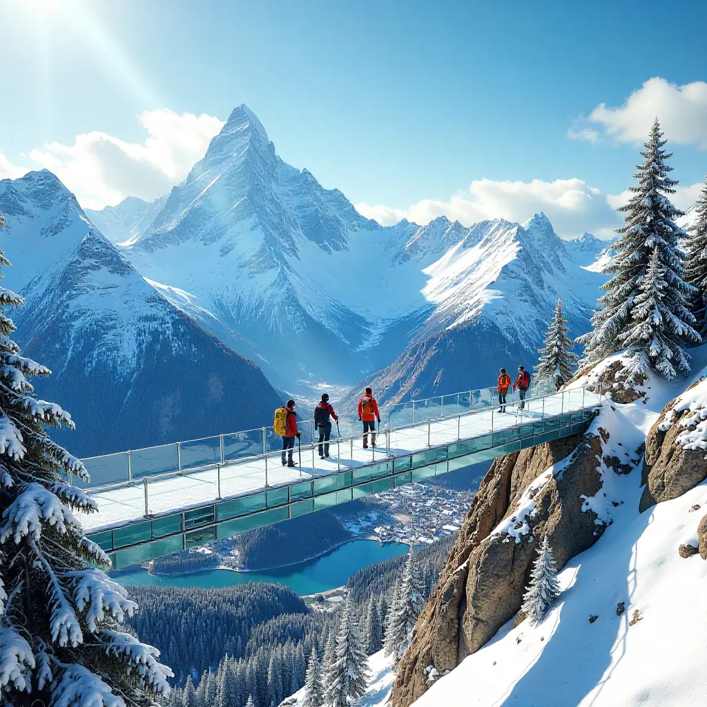 Stunning Sölden Alpine Skywalk Over Snowy Peaks