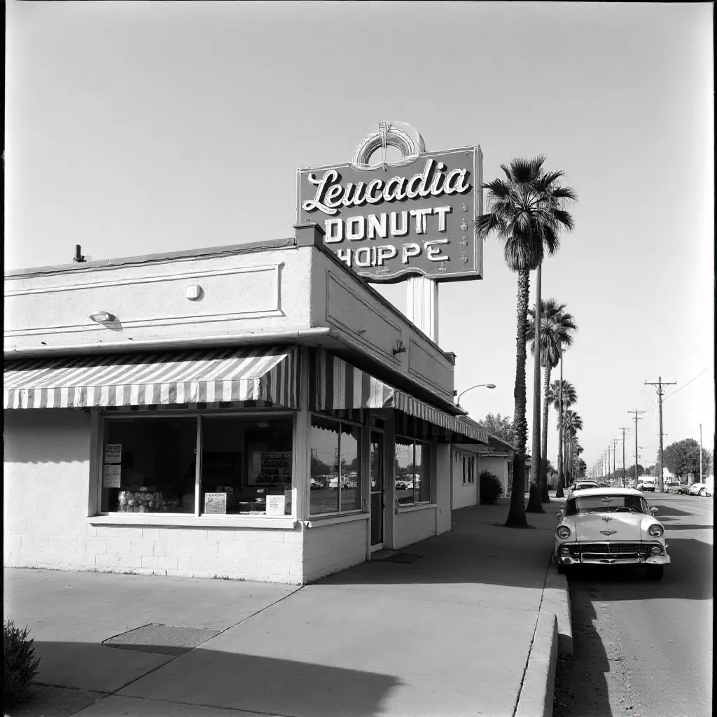 Classic B&W Exterior: Leucadia Donut Shoppe