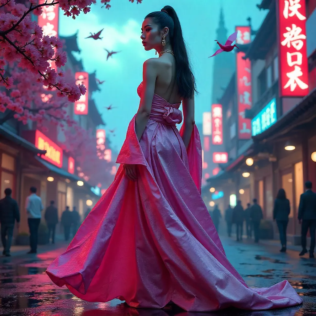 Surreal Kimono Couture: A High-Fashion Editorial