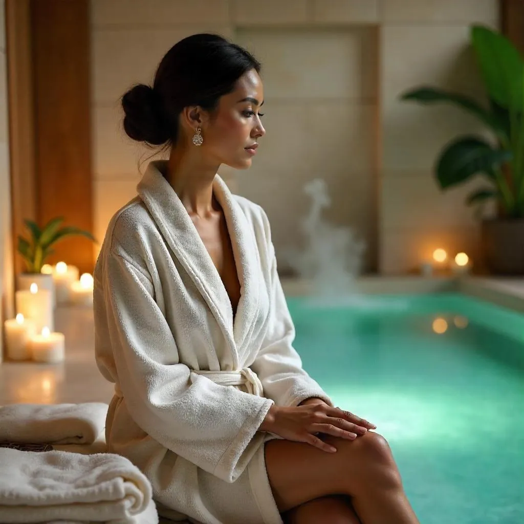 Stylish Latina Woman in a Lux Spa