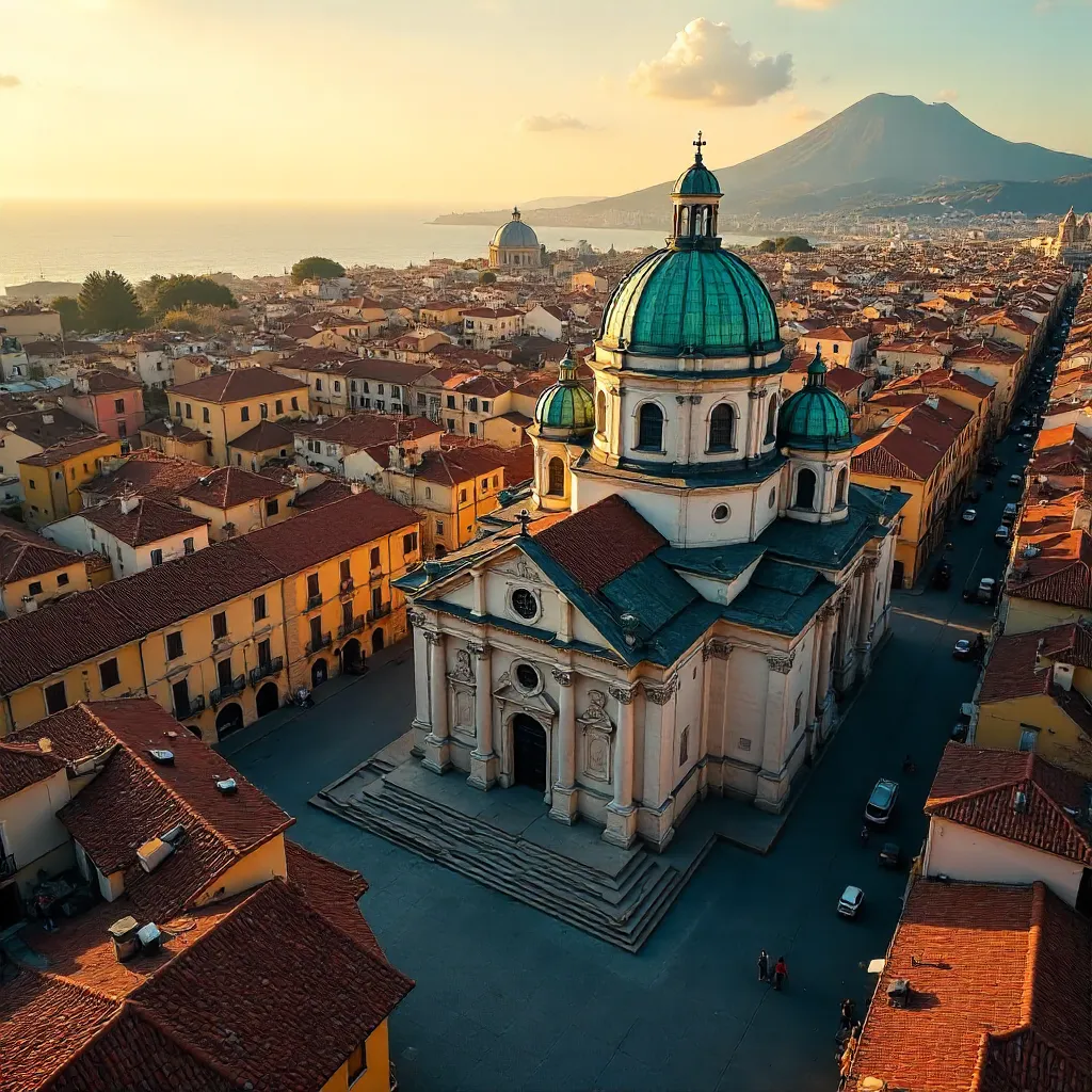 Aerial View of Catania's Baroque Skyline and Domes