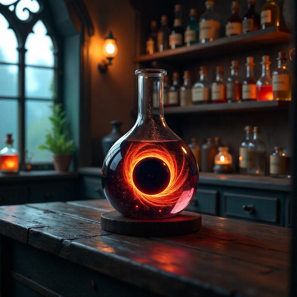 Photoreal Black Hole in a Potion Shop