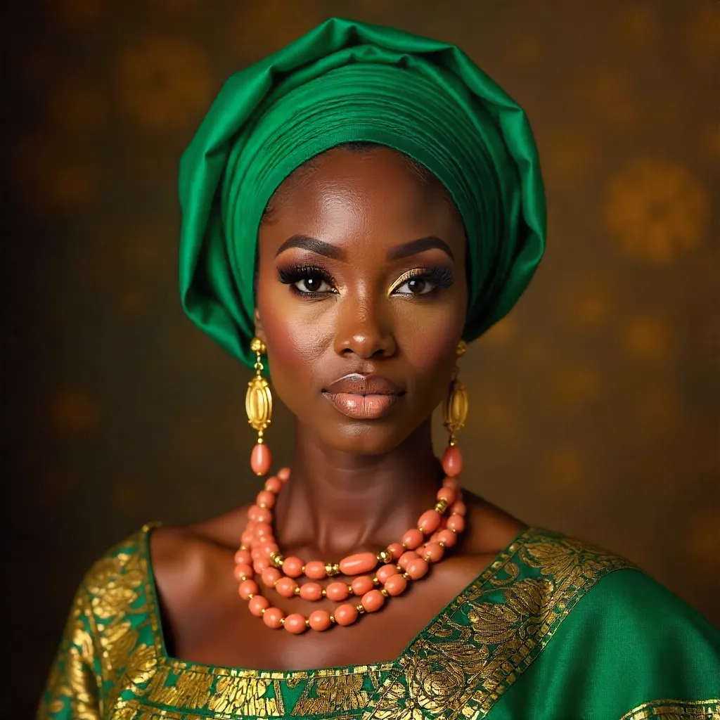 Radiant Nigerian Elegance in Traditional Attire