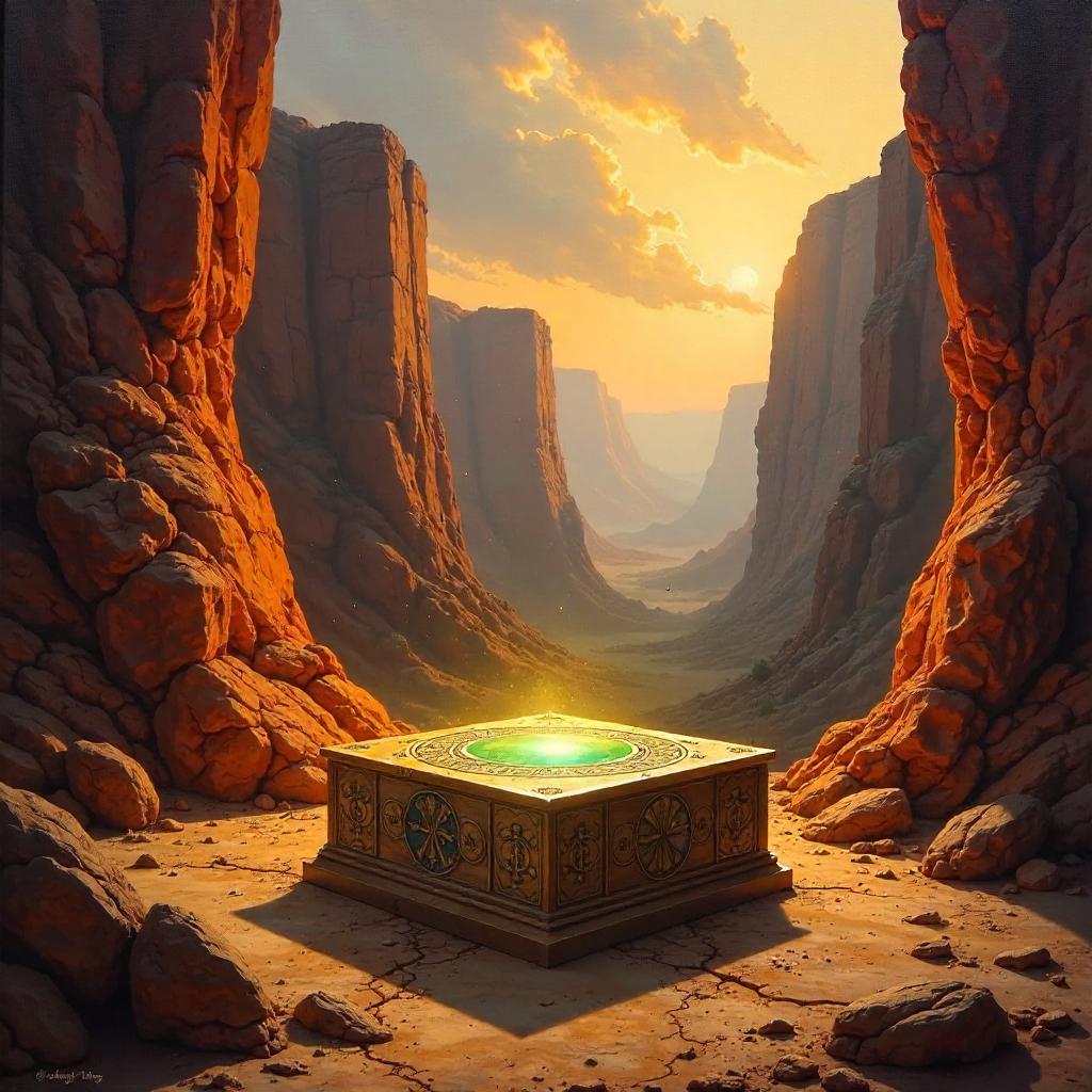 Philosopher's Stone in a Canyon Oil Painting