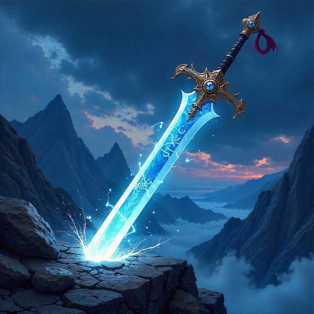 Enchanted Sword on a Rocky Outcrop