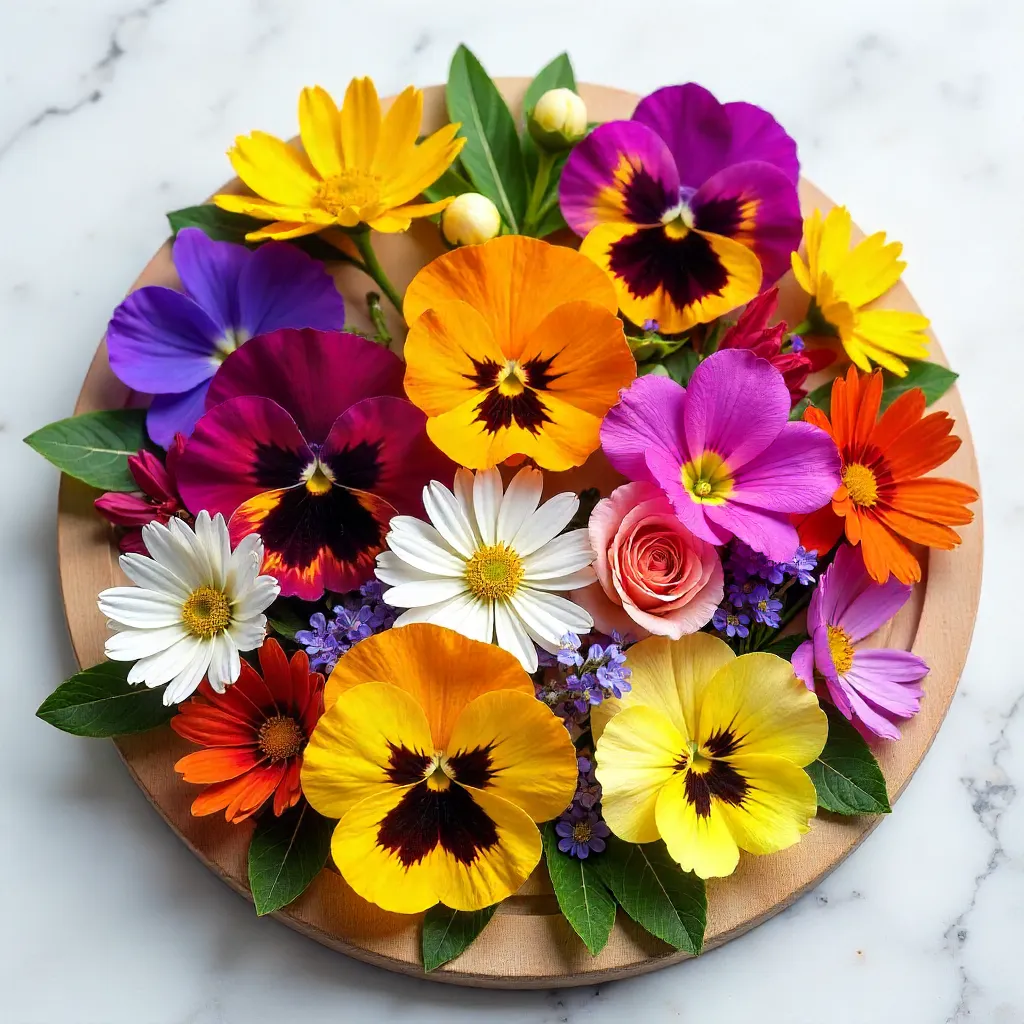 Bright Edible Flowers for Culinary Decoration