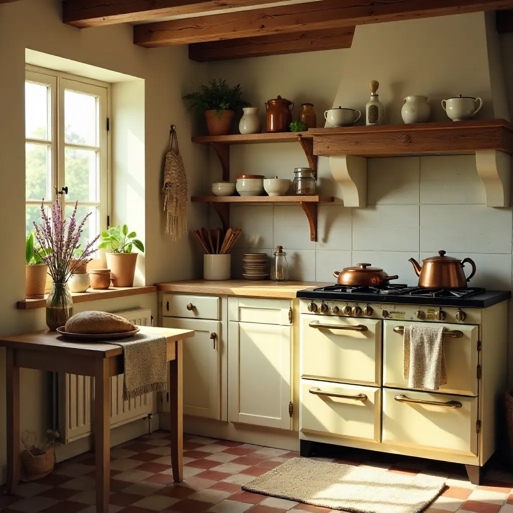 Cozy Vintage Kitchen with Warm Rustic Charm