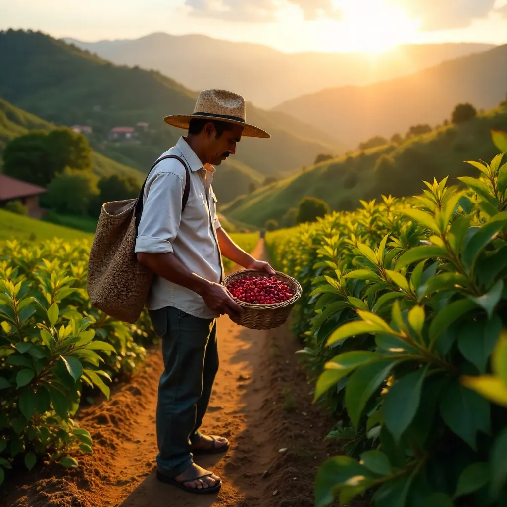 Golden Hour Harvest in Xicotepec Coffee Farm