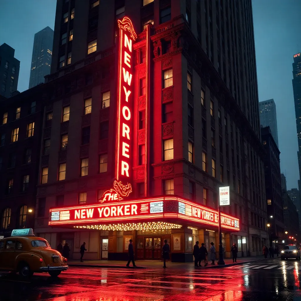 The New Yorker Hotel Neon Sign in Manhattan