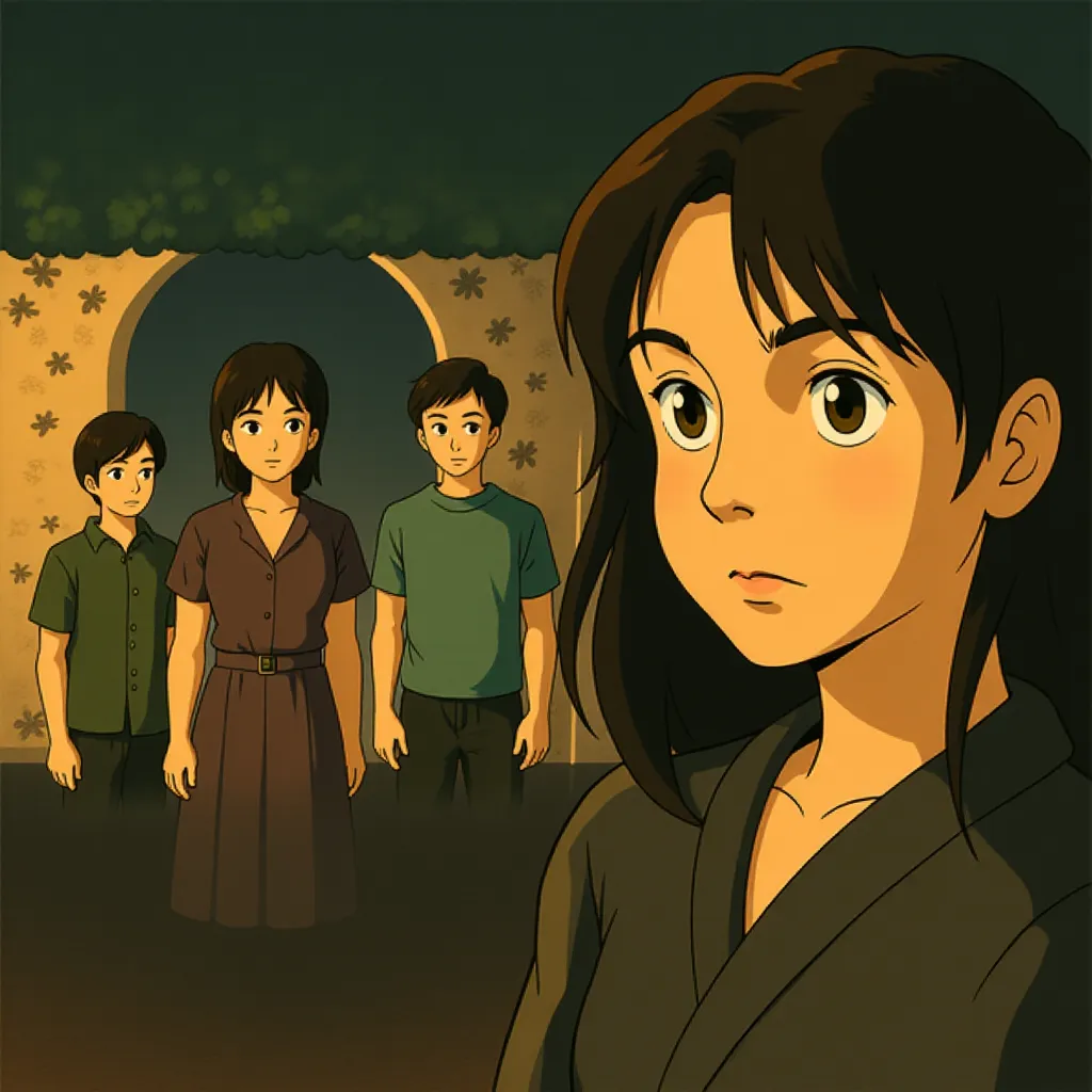 Nell Fisher, Gabrielle Echols, Alyssa Sutherland, Morgan Davies, and Lily Sullivan in Evil Dead Rise (2023) - Anime style