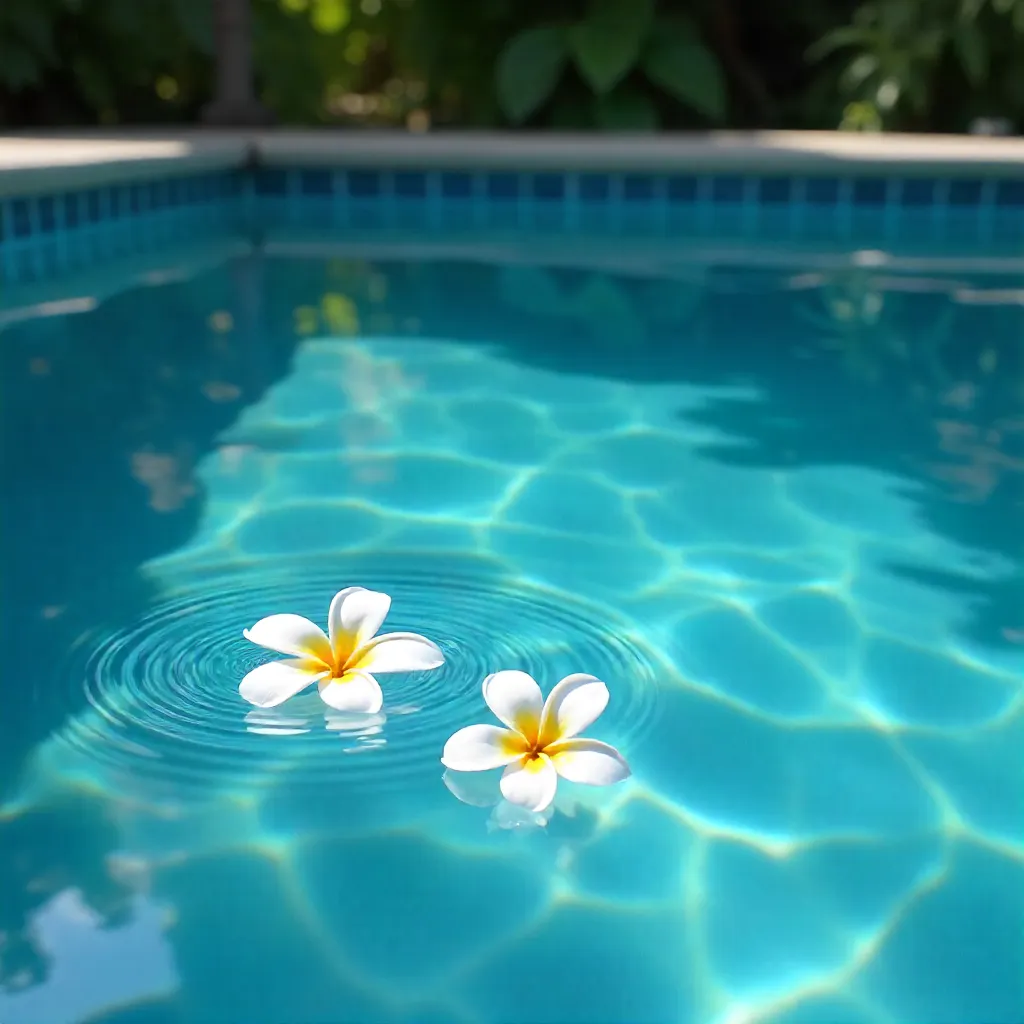 Serene Plumeria Pool: Summer Bliss