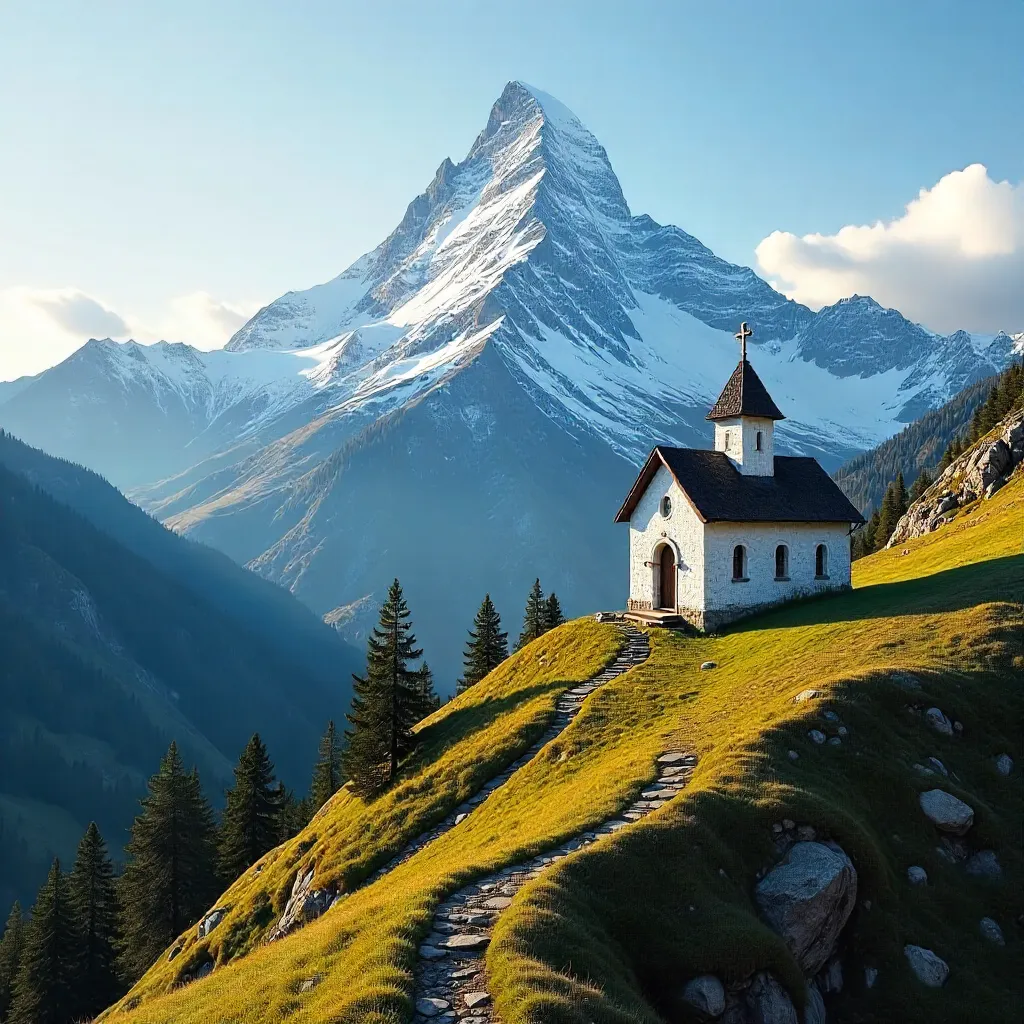 Gergeti Trinity Church Over Kazbek Peak