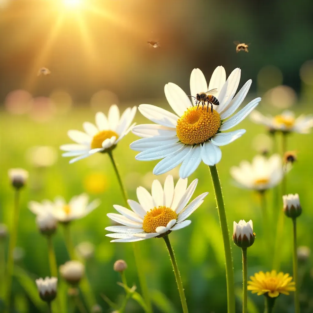 Vibrant Summer Daisies in Full Bloom