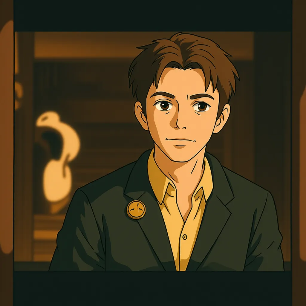 Christian Bale in The Prestige (2006) - Anime style