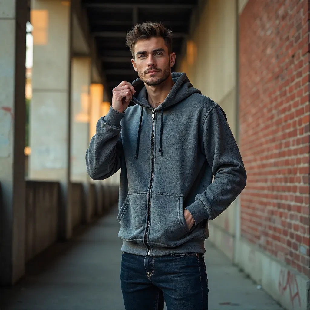 Urban Chic Hoodie Pose in the City