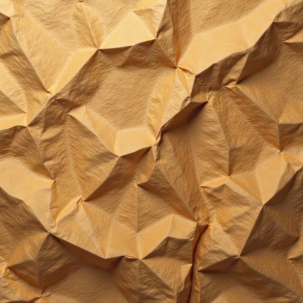 Premium Brown Crumpled Paper Texture for Backgrounds