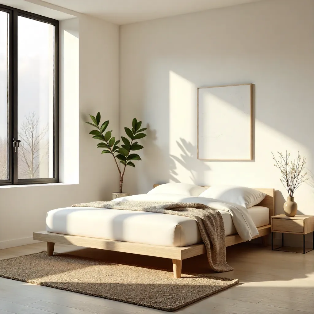 Minimalist Bedroom Bathed in Natural Light