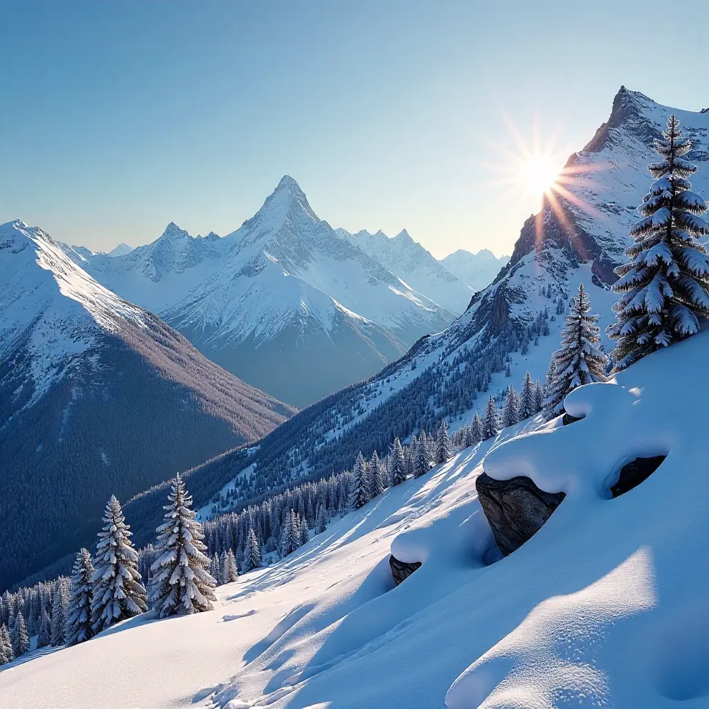 Snow-Carved Ridge: A Textured Winter Vista