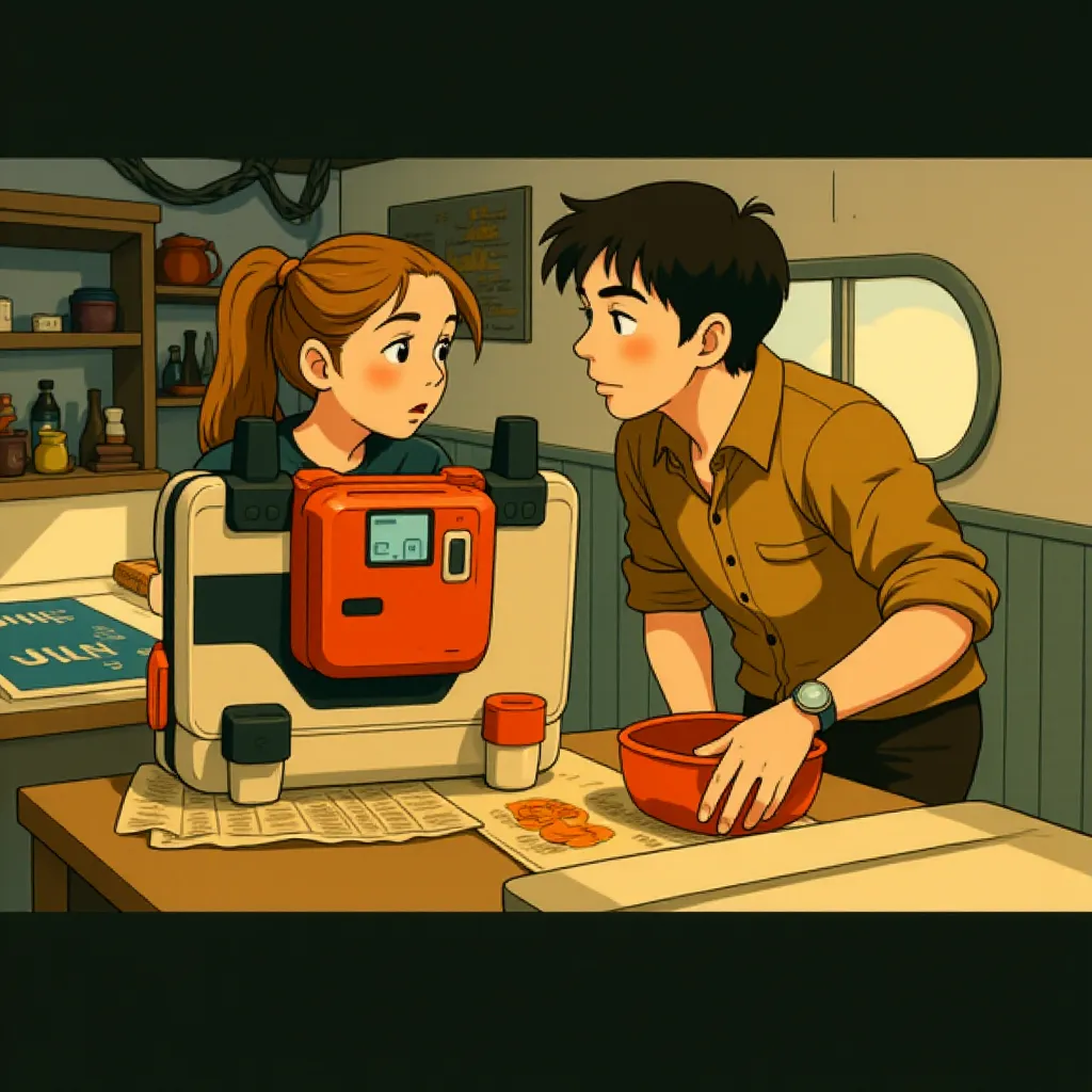 Jonathan Bailey and Scarlett Johansson in Jurassic World: Rebirth (2025) - Ghibli style