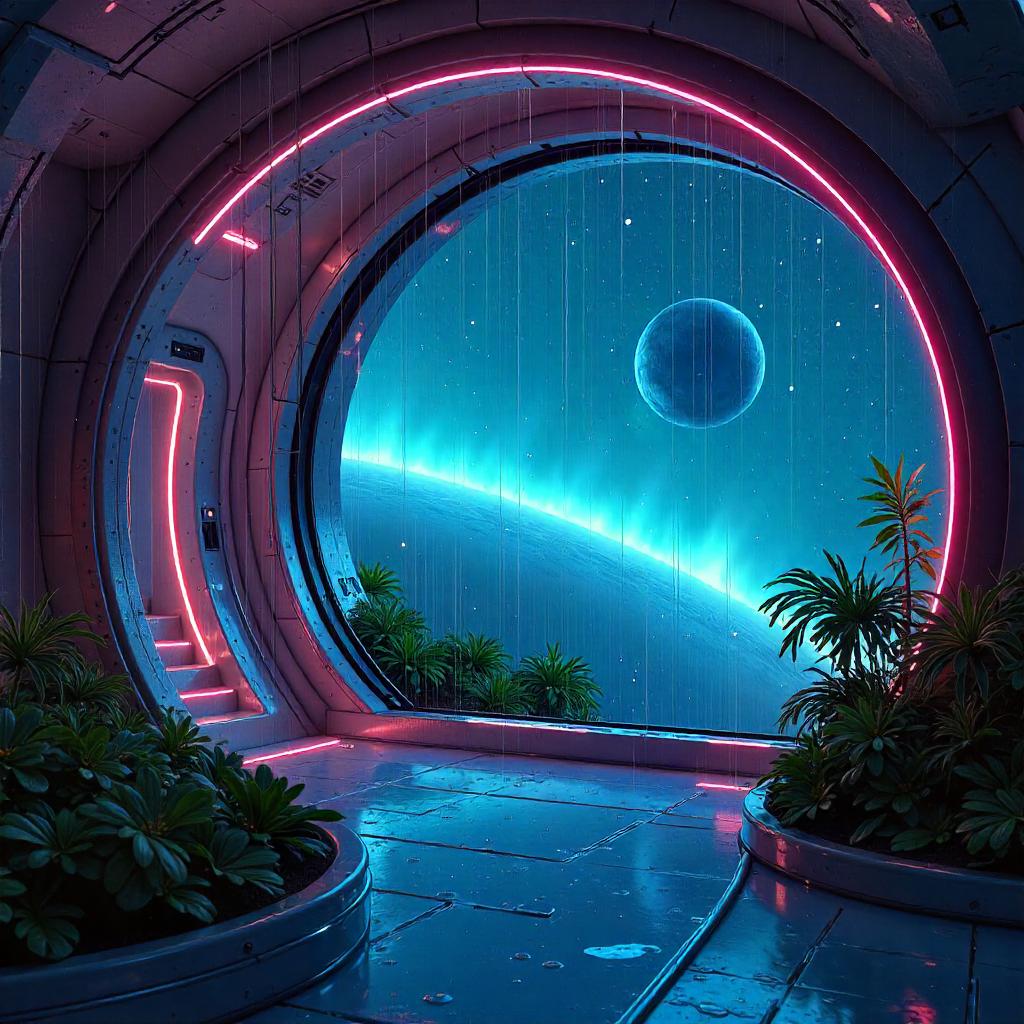 Rain in Space: A Photorealistic 3D Dome