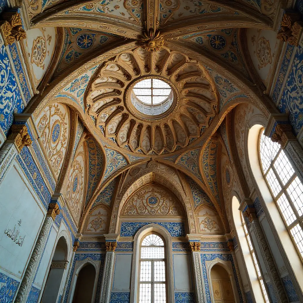 Ankara Ottoman Ceiling: Turkish Artistry in Tile and Light