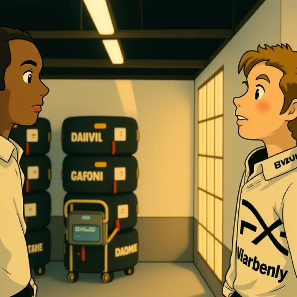 Brad Pitt and Damson Idris in F1: The Movie (2025) - Ghibli style