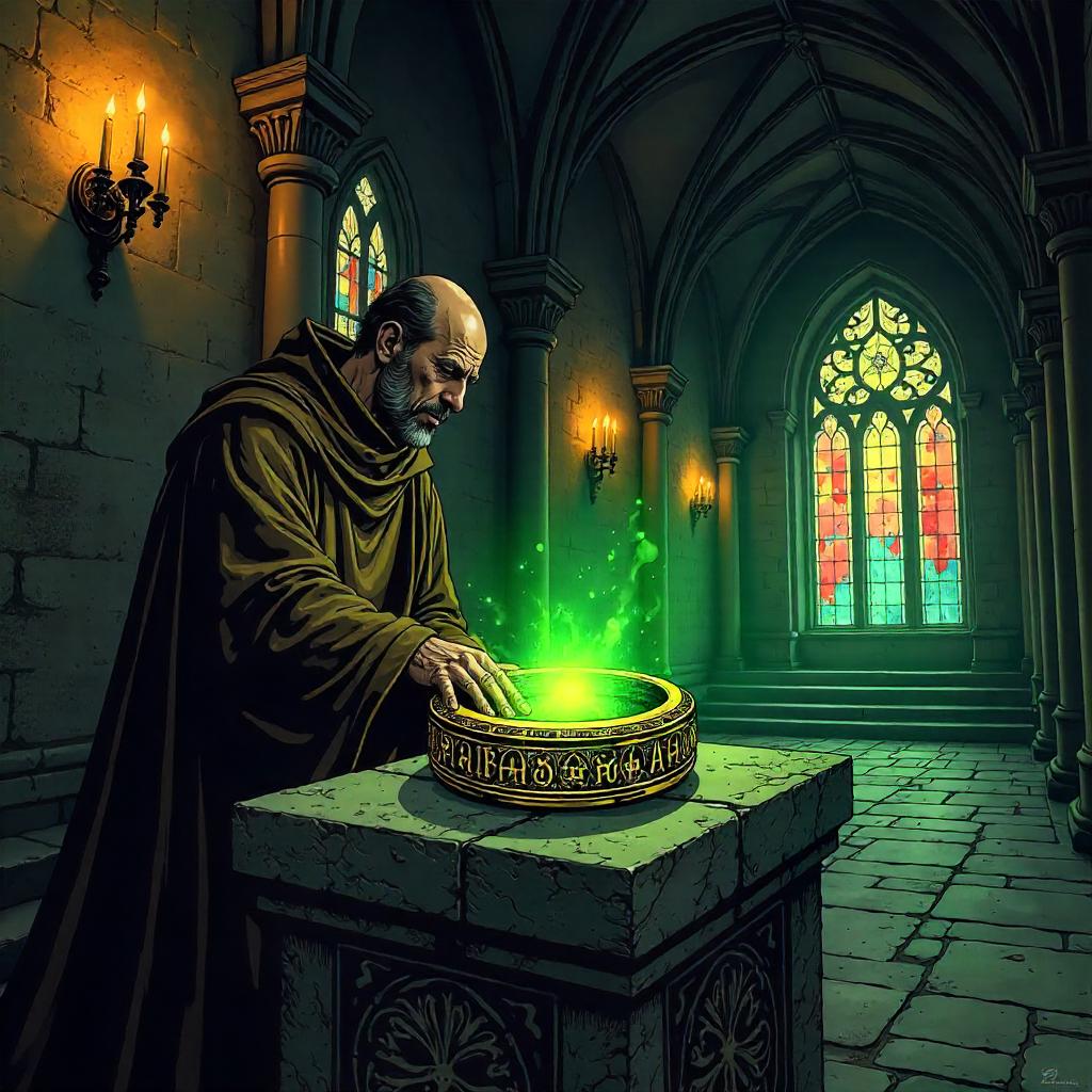 Enchanted Ring Awakening in the Monastery