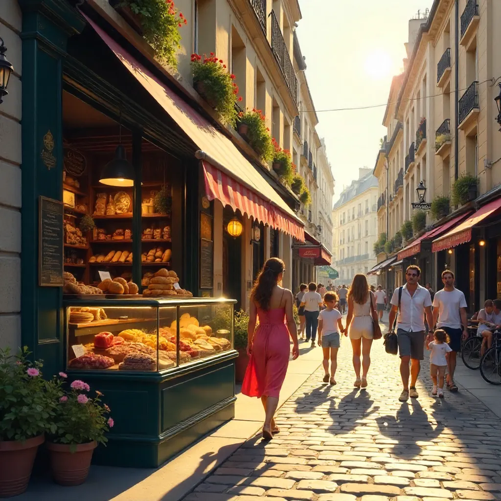 Golden Hour on a Parisian Charcuterie Street