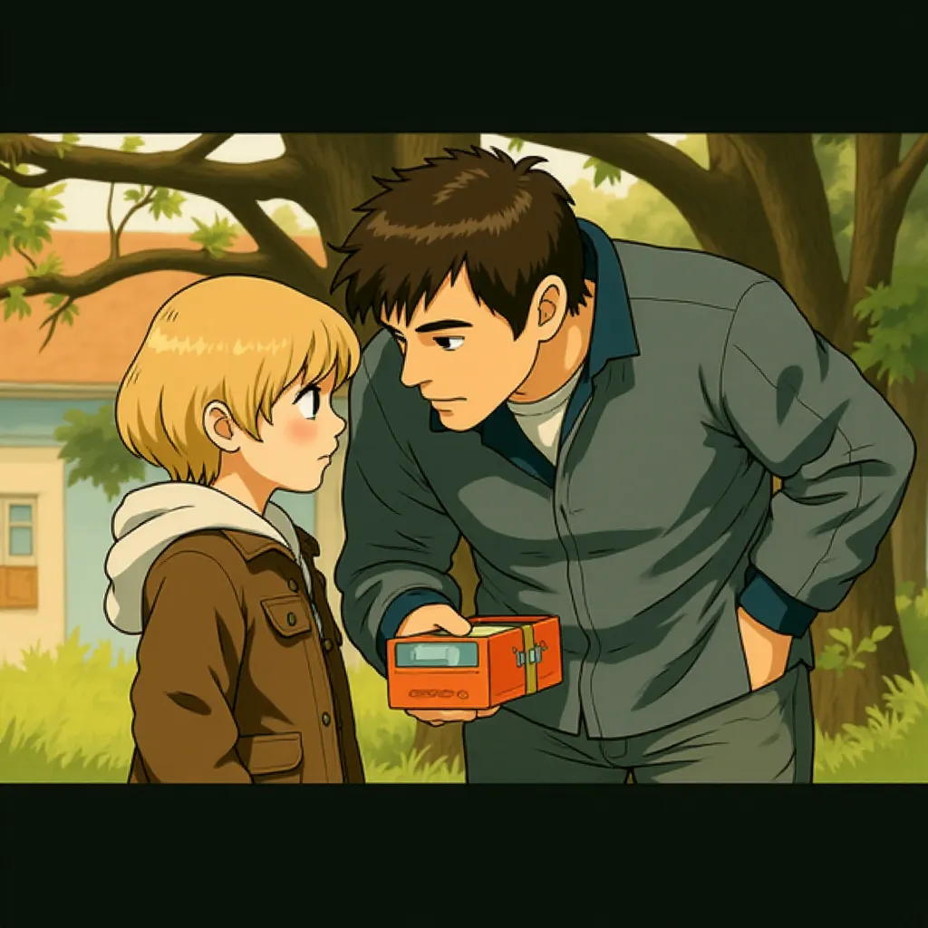 Russell Crowe and Ty Simpkins in The Next Three Days (2010) - Anime style