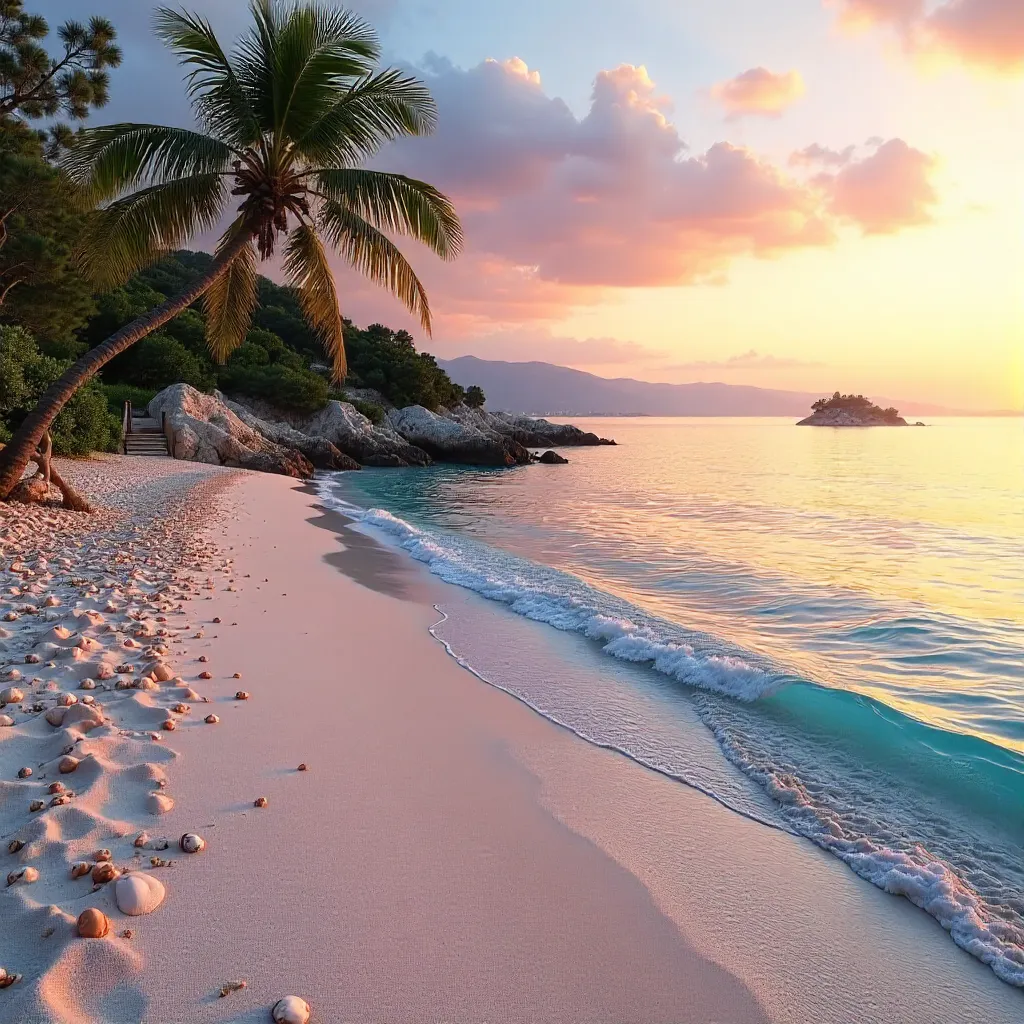 Golden Hour on Ksamil's Tranquil Shore