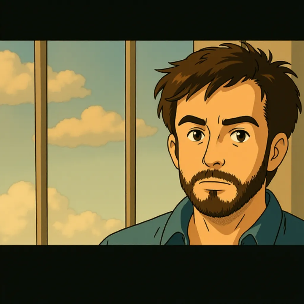 Shahab Hosseini in A Separation (2011) - Anime style