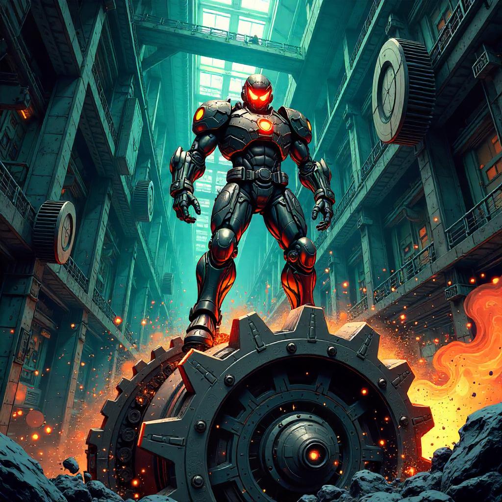 Scorpion in the Gear Factory: Comic Splash
