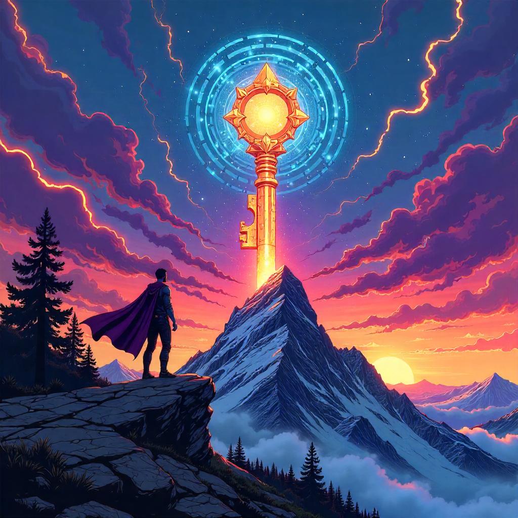 Dimensional Key on the Mountain Peak